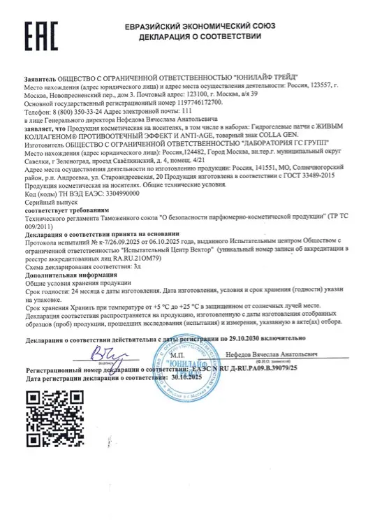 Первая страница документа «Патчи»
